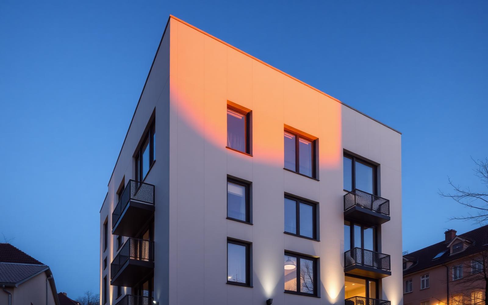 Modernes Wohngebäude in Leipzig, verwaltet von HaWoGe